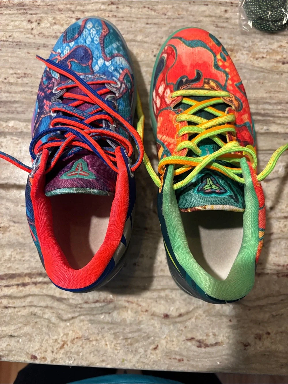 Nike KOBE VII (GS) Kids Multicolor Graphic Sneakers - Blue, Red, Green, Orange